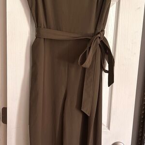 Calvin Klein Olive Green Jumpsuit with Belt